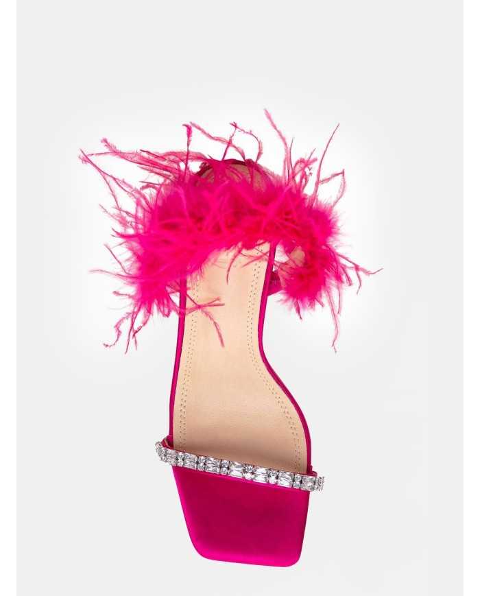TWENTY FOURHAITCH Sandalo con piume