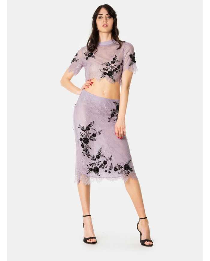 DES_PHEMMES Top in pizzo ricamato