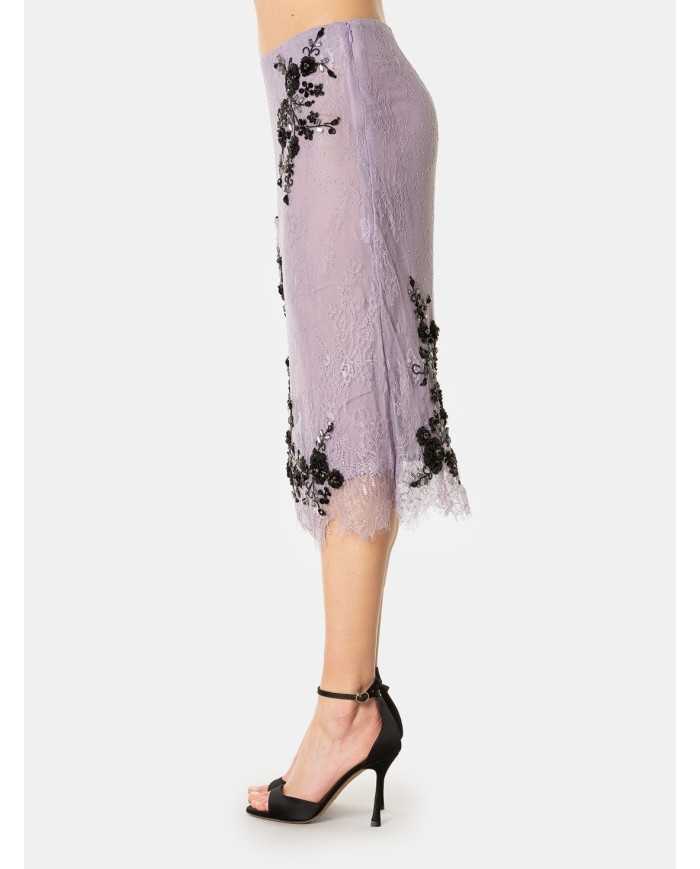 DES_PHEMMES Gonna midi con ricami