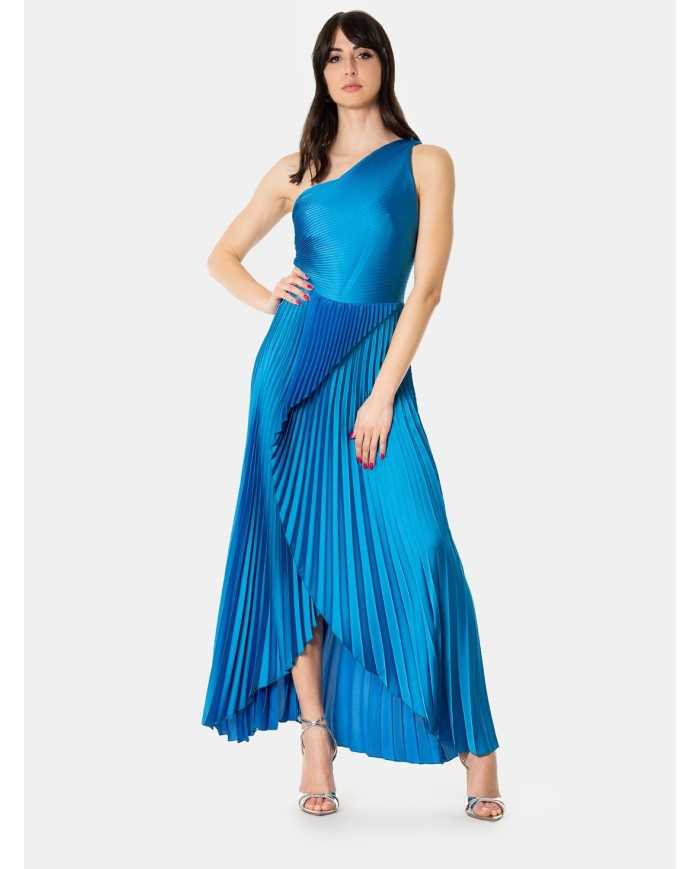 SIMONA CORSELLINI Abito monospalla plissè