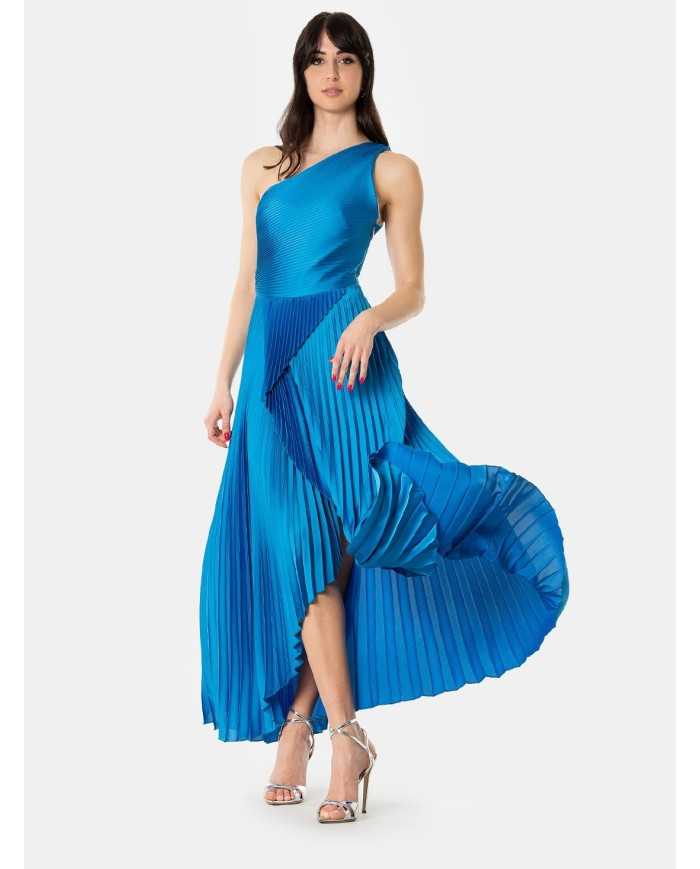SIMONA CORSELLINI Abito monospalla plissè