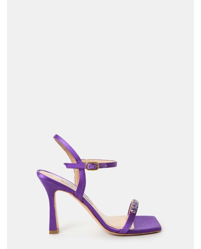 FRANCESCO SACCO Sandalo in raso gioiello