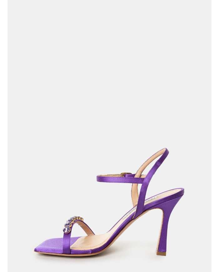 FRANCESCO SACCO Sandalo in raso gioiello