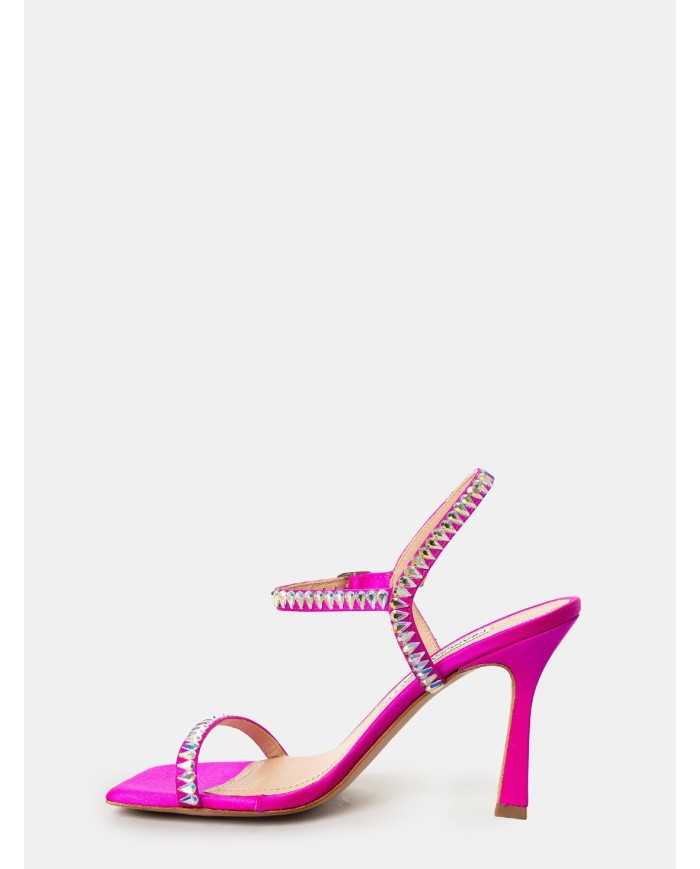 FRANCESCO SACCO Sandalo in raso gioiello