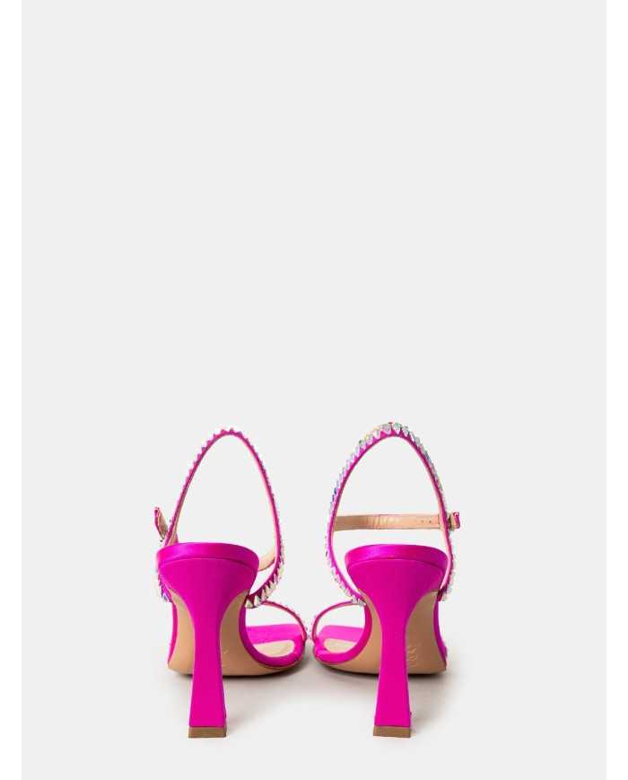 FRANCESCO SACCO Sandalo in raso gioiello