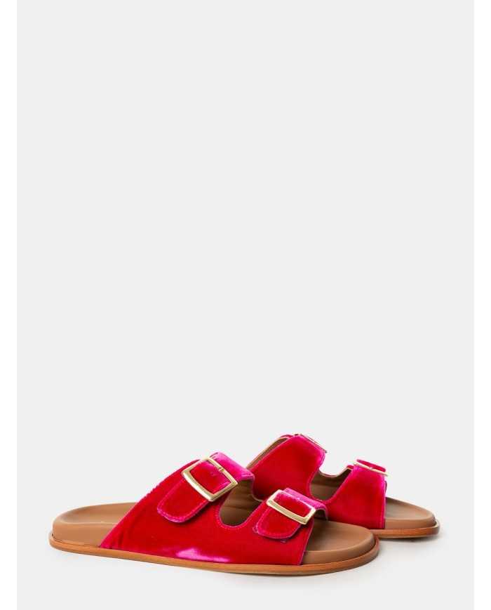 Lanapo Sandalo ciabatta in velluto