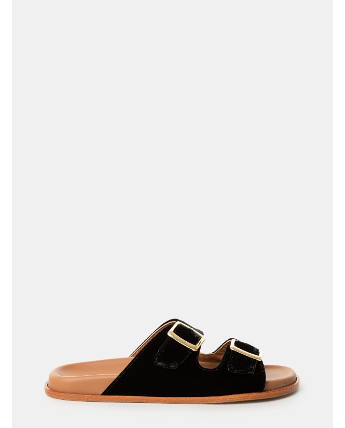 Lanapo Sandalo ciabatta in velluto