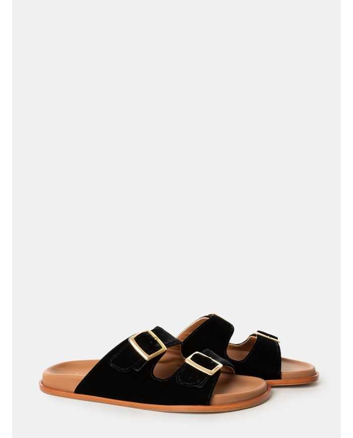 Lanapo Sandalo ciabatta in velluto