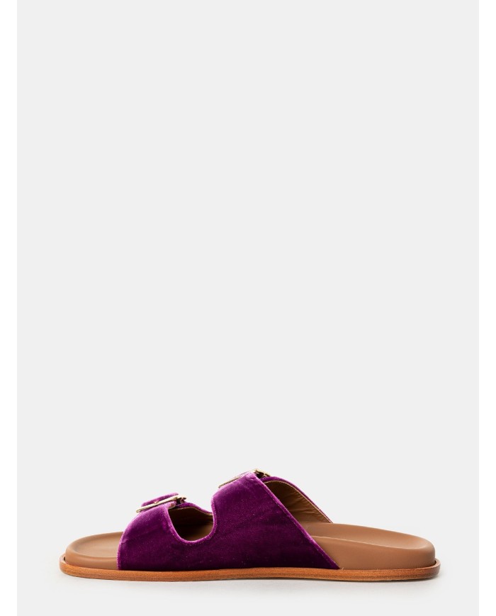 Lanapo Sandalo ciabatta in velluto