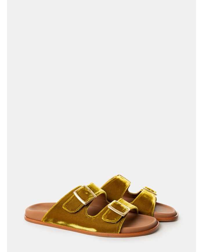 Lanapo Sandalo ciabatta in velluto