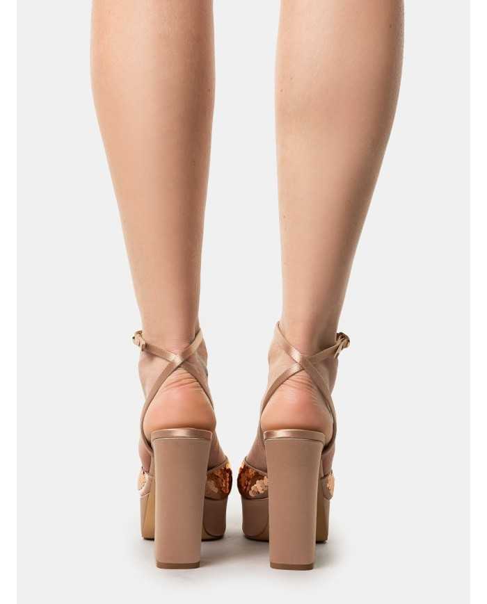 ROBERTO FESTA Sandalo con paillettes