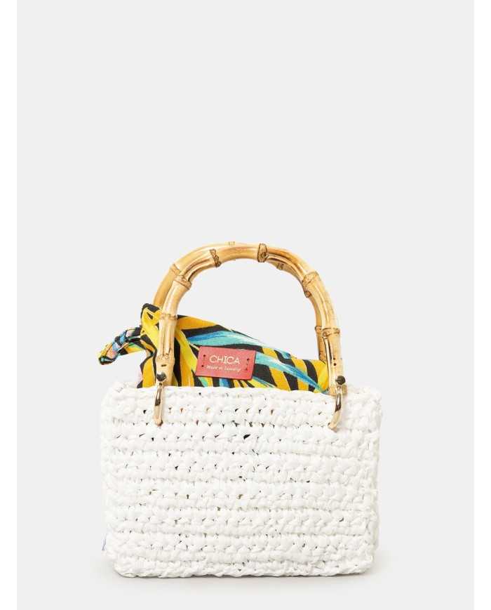 CHICA Handmade Borsa piccola in rafia METEORA