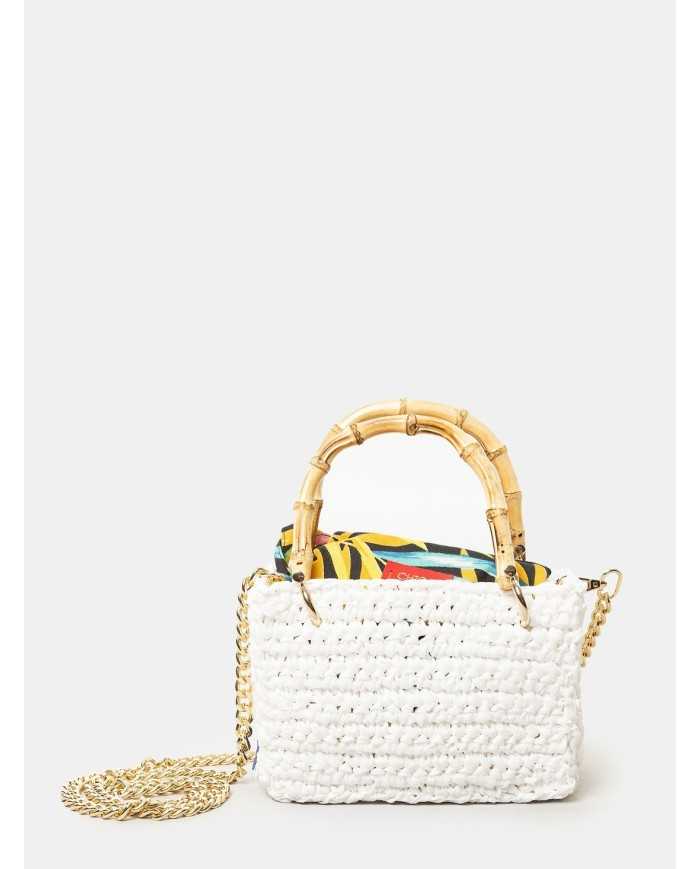 CHICA Handmade Borsa piccola in rafia METEORA