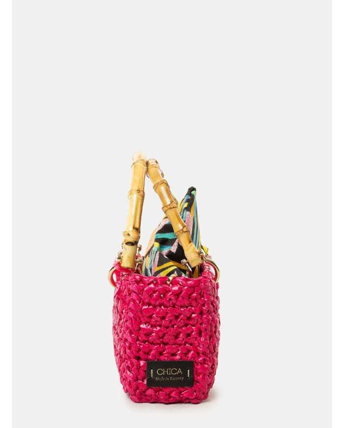 CHICA Handmade Borsa piccola in rafia METEORA