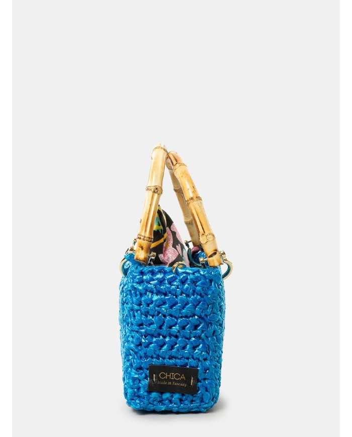 CHICA Handmade Borsa piccola in rafia METEORA