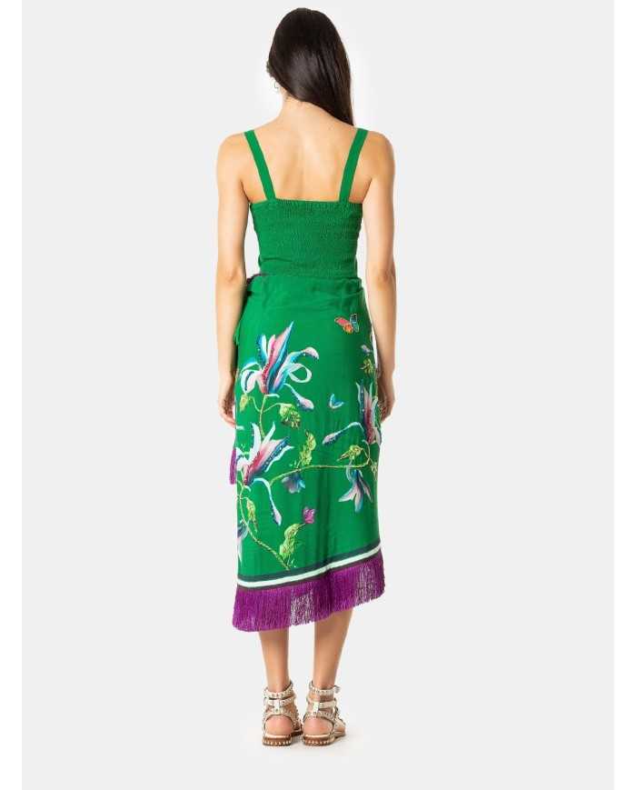 MIRIAM STELLA Top corto ricamato