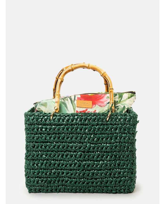 CHICA Handmade Borsa grande in rafia