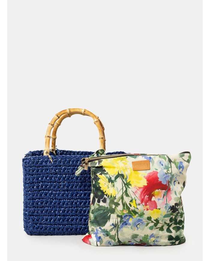 CHICA Handmade Borsa grande in rafia