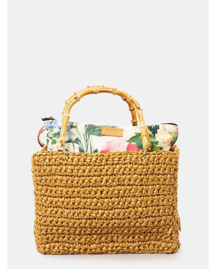 CHICA Handmade Borsa grande in rafia