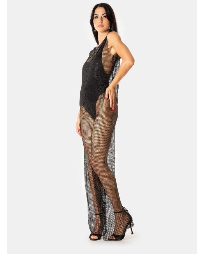 FEDERICA TOSI Top rete con strass