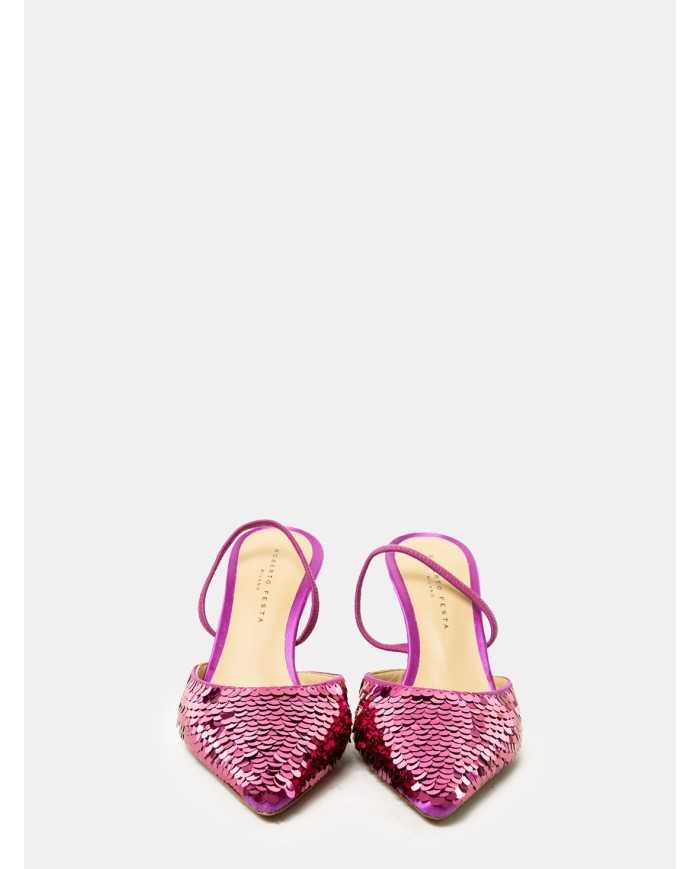 ROBERTO FESTA Sandalo slingback in paillettes