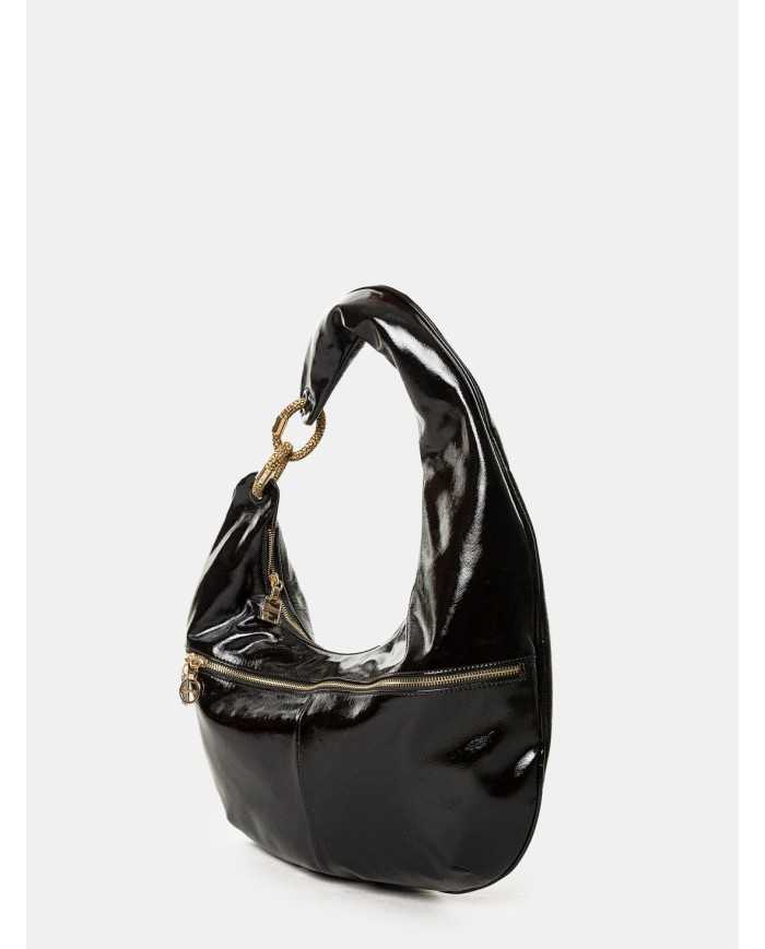 BORBONESE Borsa Hobo in vernice