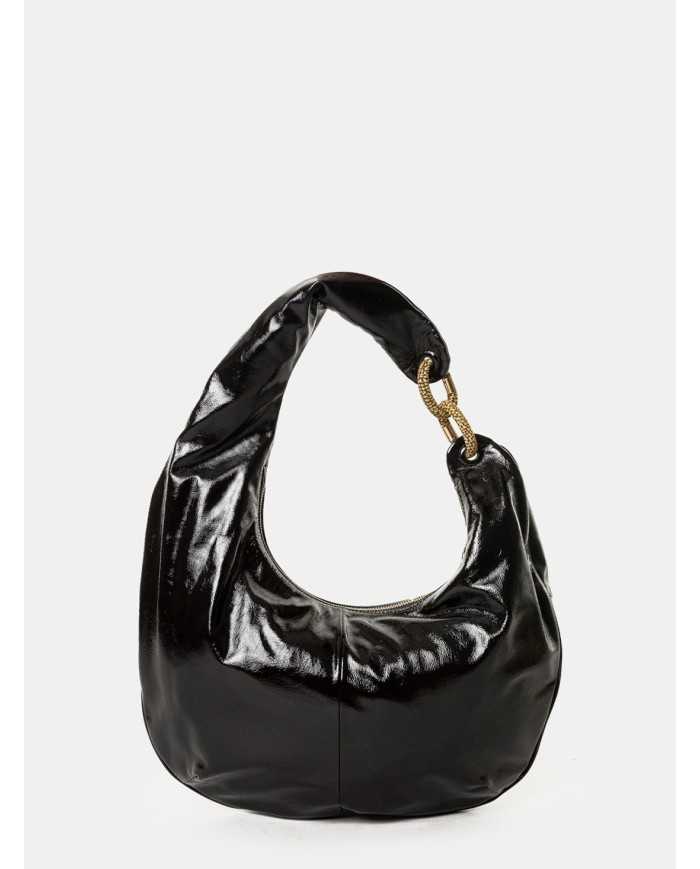 BORBONESE Borsa Hobo in vernice