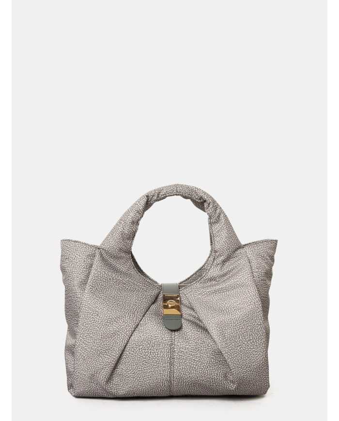 BORBONESE Borsa shopping in tessuto