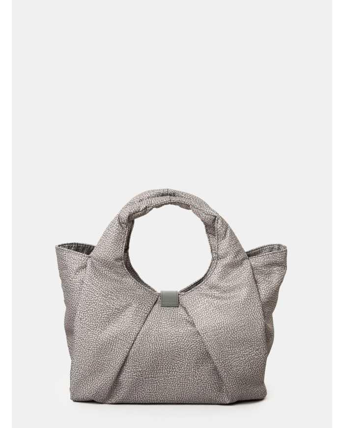 BORBONESE Borsa shopping in tessuto