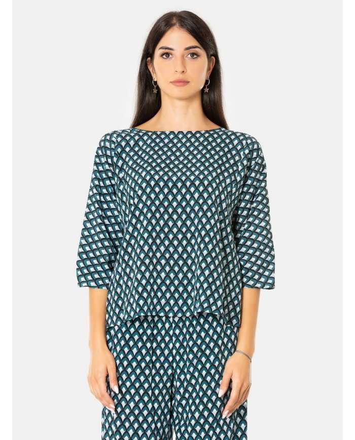 MAXMARA WEEKEND Blusa in seta a fantasia