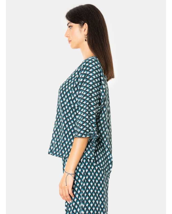 MAXMARA WEEKEND Blusa in seta a fantasia