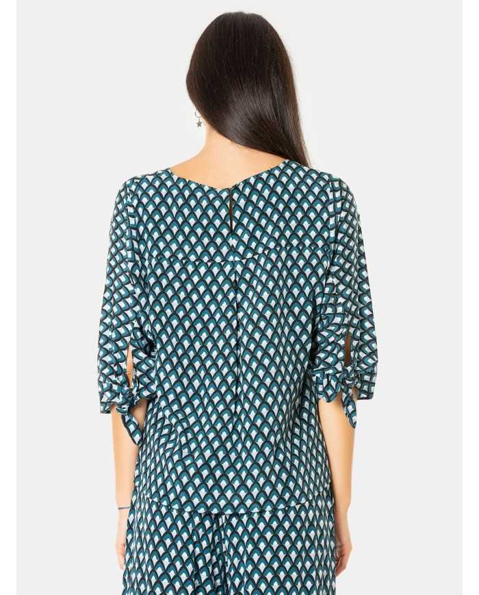 MAXMARA WEEKEND Blusa in seta a fantasia