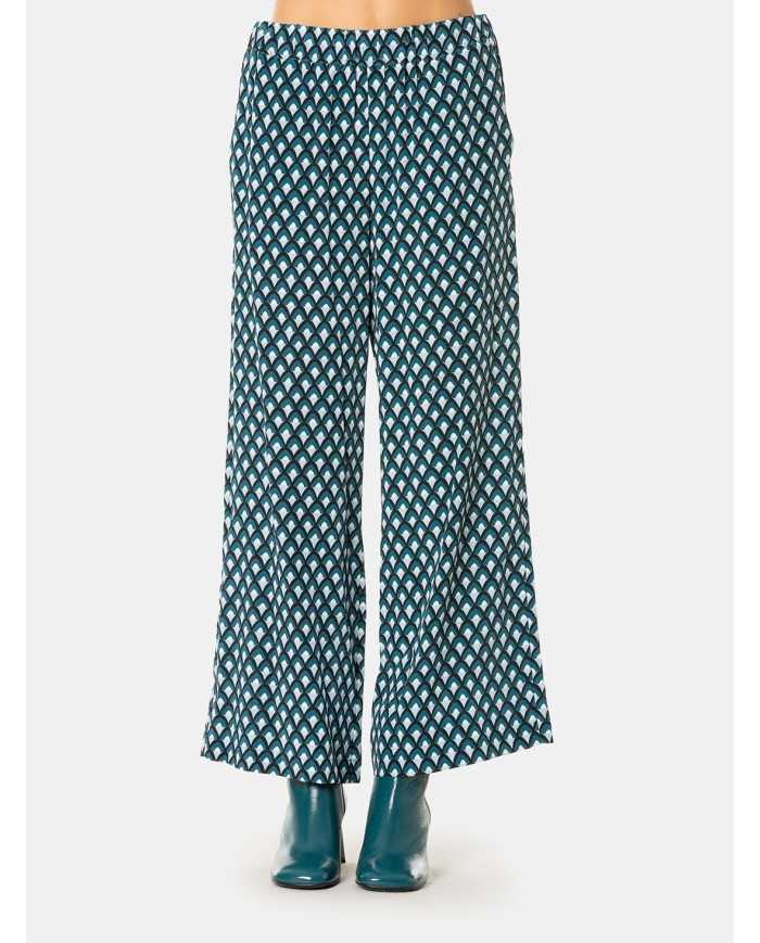 MAXMARA WEEKEND Pantalone in seta a fantasia