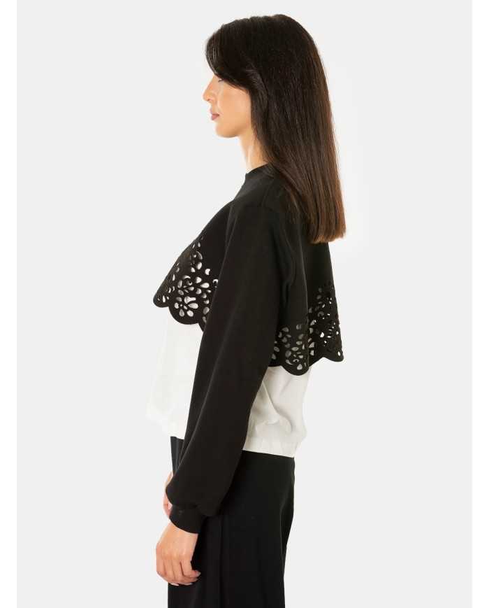 JIJIL Felpa corta traforata