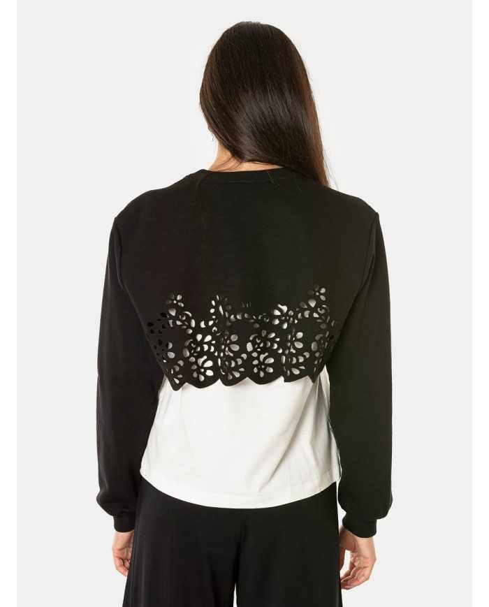 JIJIL Felpa corta traforata