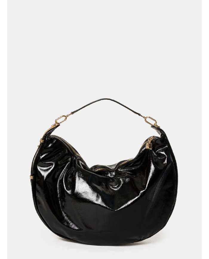 BORBONESE Borsa Hobo Large in vernice