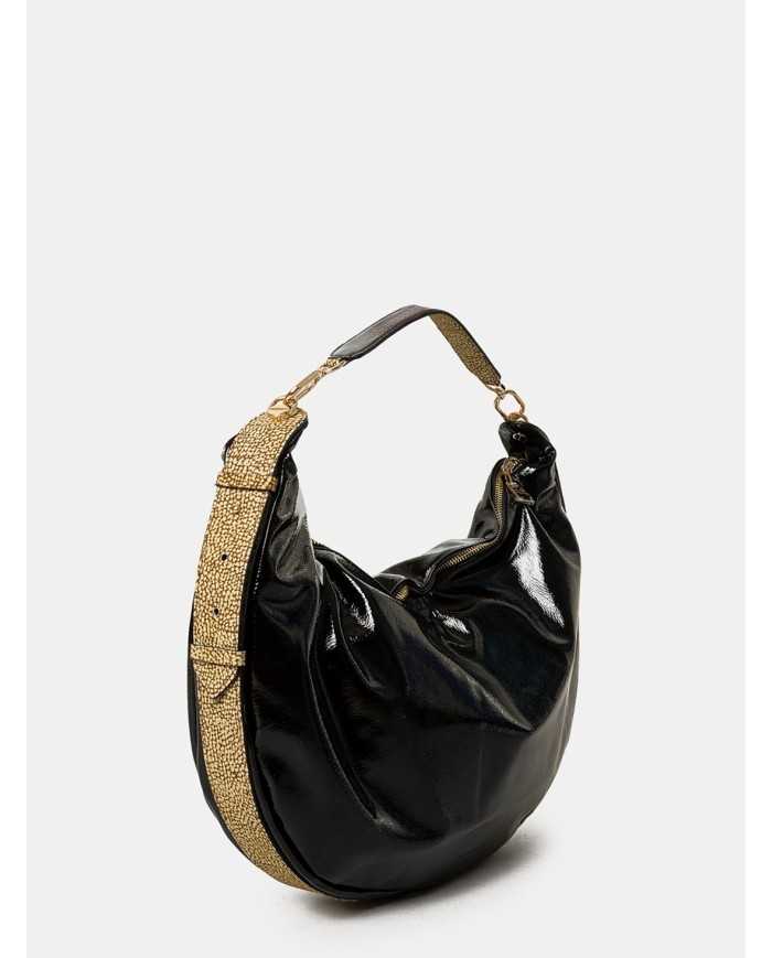 BORBONESE Borsa Hobo Large in vernice