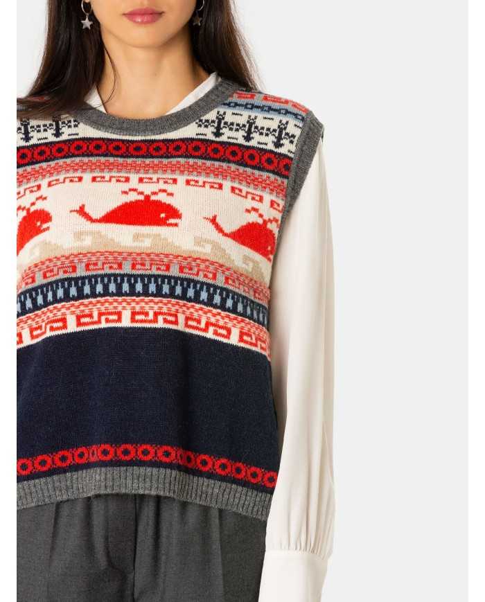 MAXMARA WEEKEND Gilet jacquard