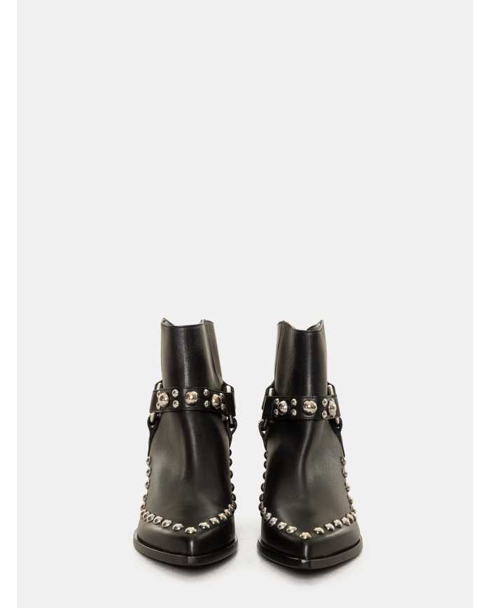 Elena Iachi Texano in pelle con borchie