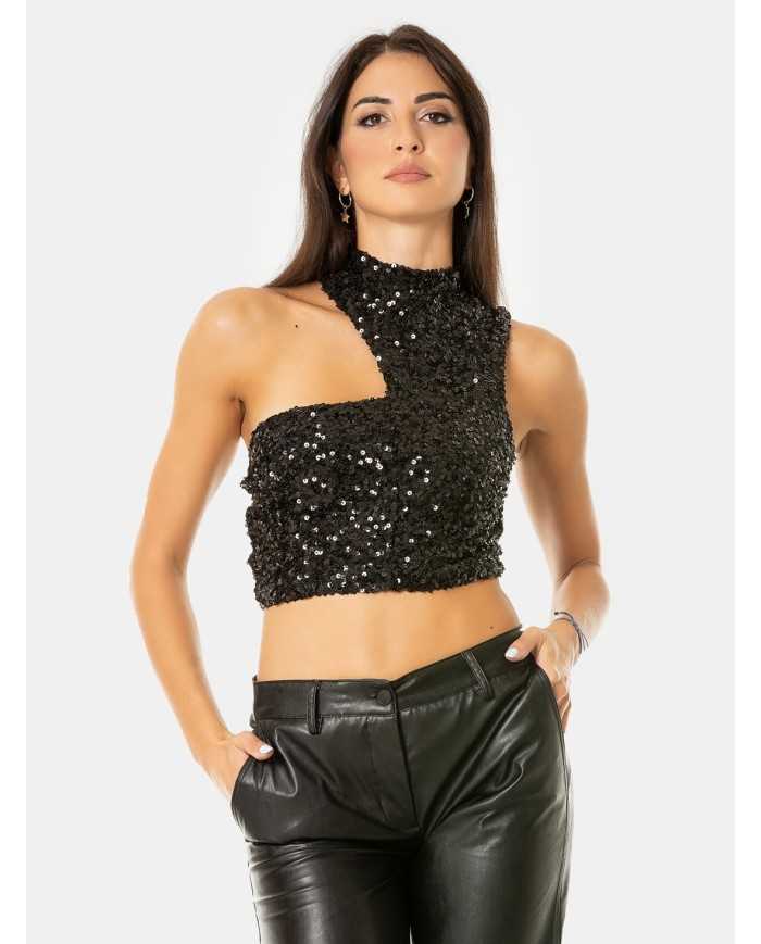 ANIYE BY Crop Top Bia paillettes