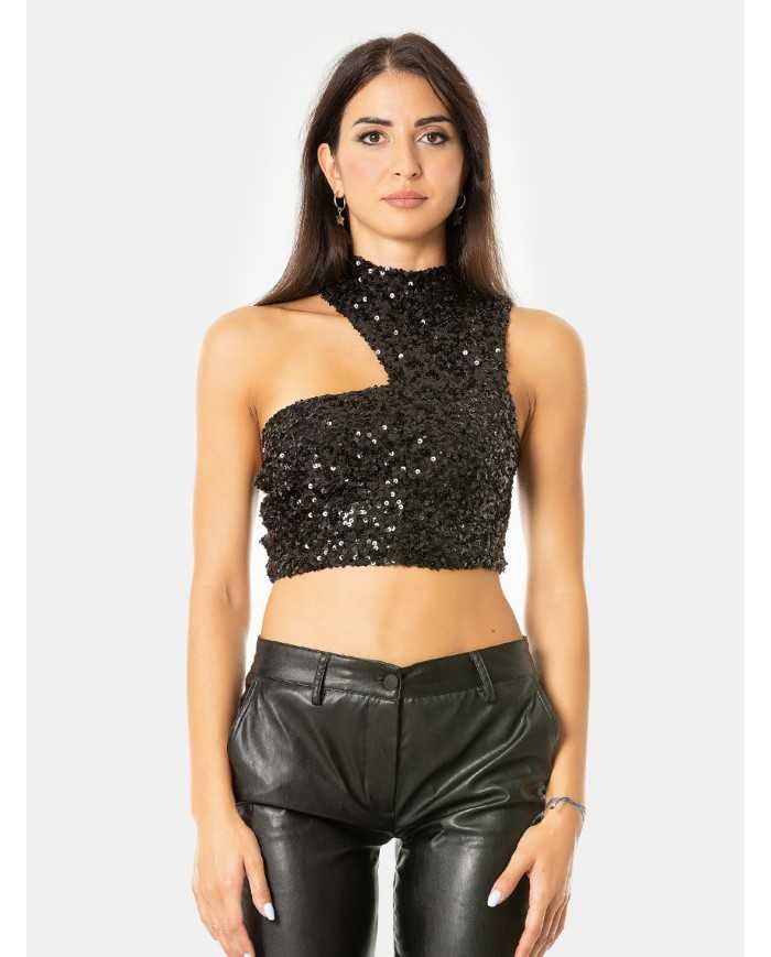 ANIYE BY Crop Top Bia paillettes