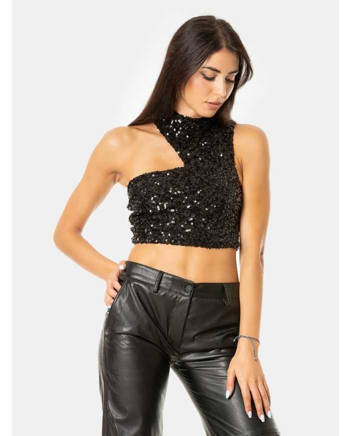 ANIYE BY Crop Top Bia paillettes