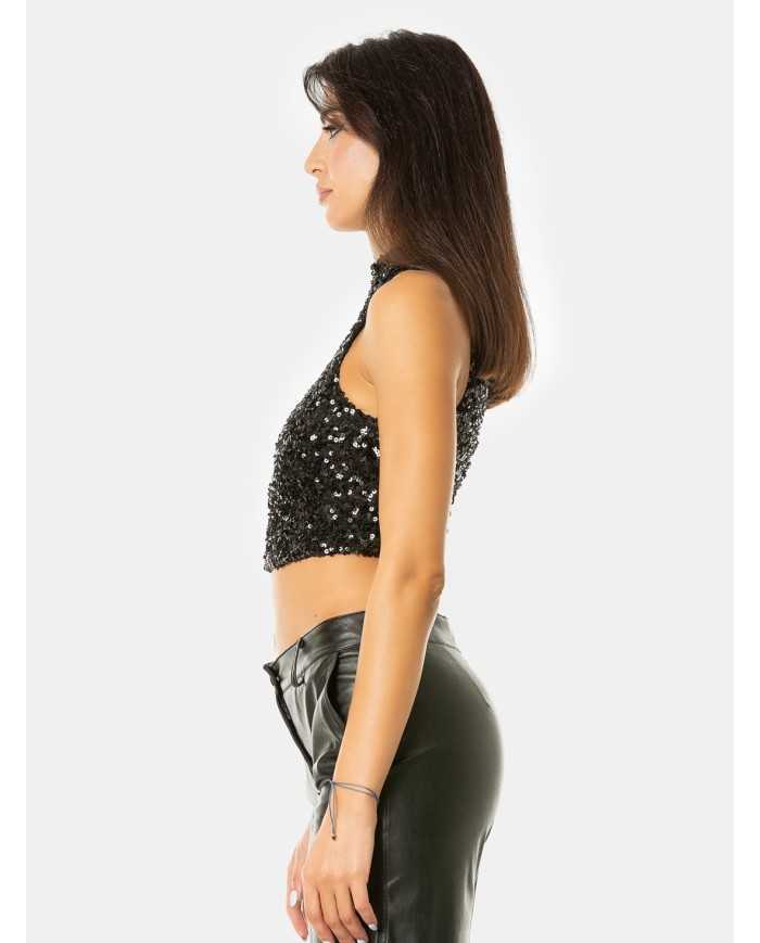 ANIYE BY Crop Top Bia paillettes