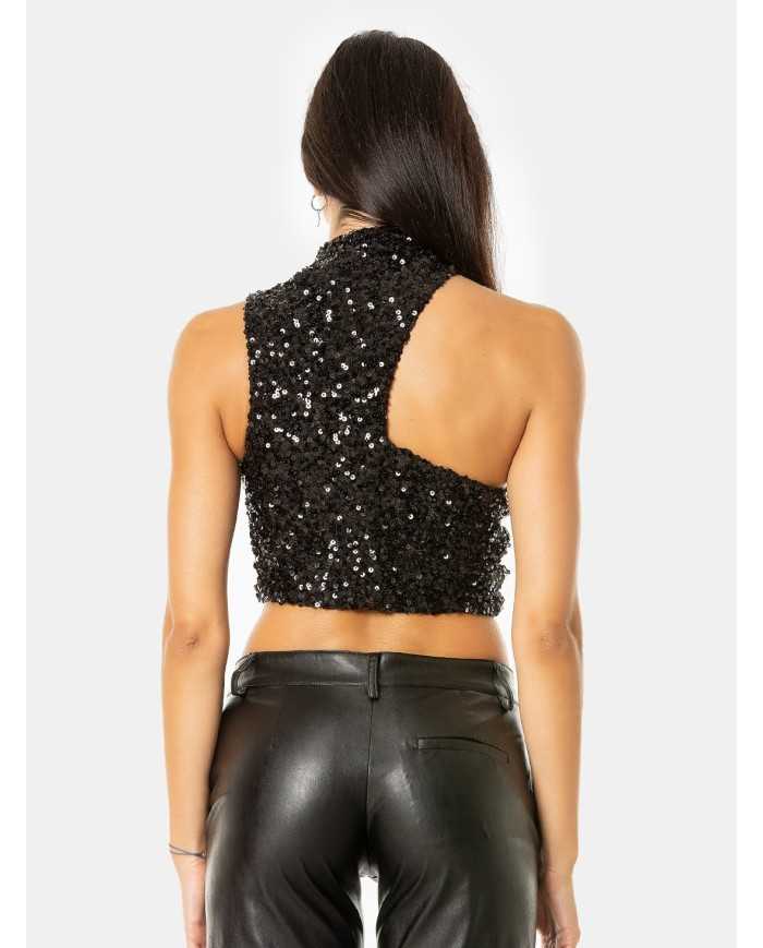 ANIYE BY Crop Top Bia paillettes
