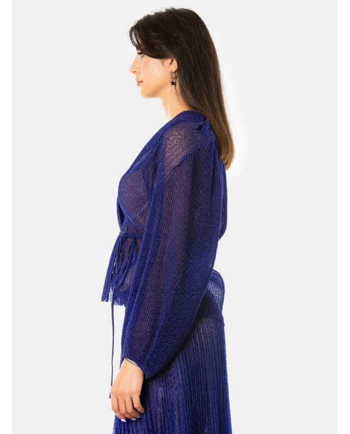 forte_forte Camicia plissè in tulle glitter