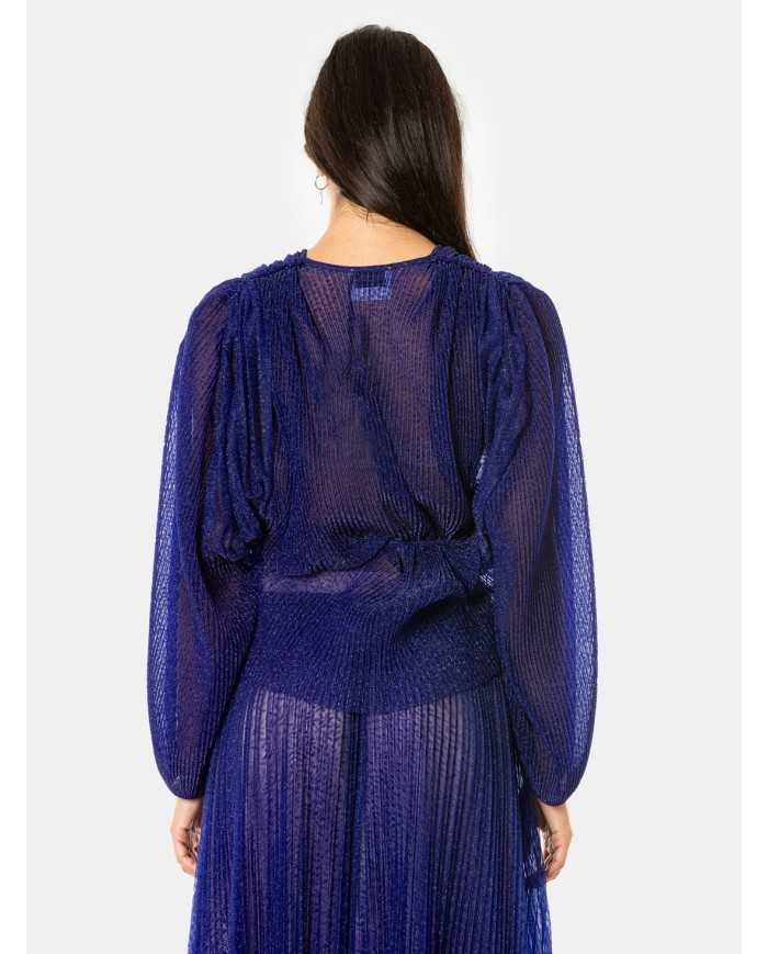 forte_forte Camicia plissè in tulle glitter