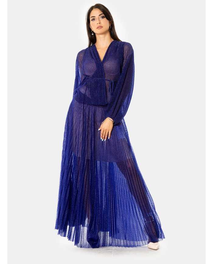 forte_forte Gonna plissè in tulle glitter jacquard