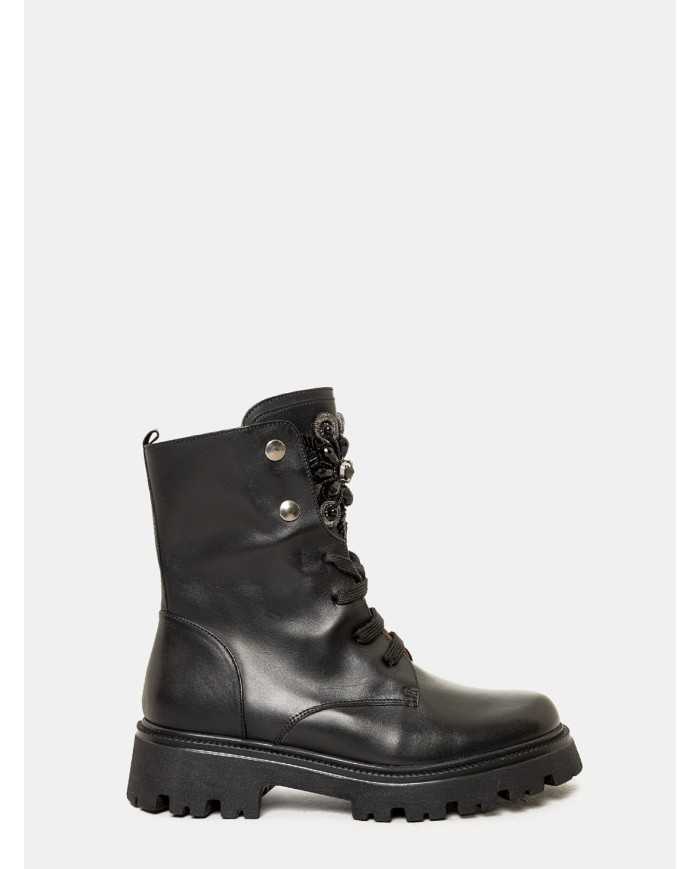 evaluna Anfibio in pelle con decorazioni pietre