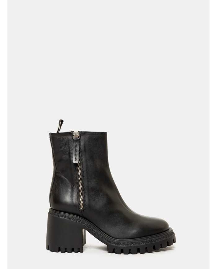 HALMANERA Anfibio in pelle con zip laterale