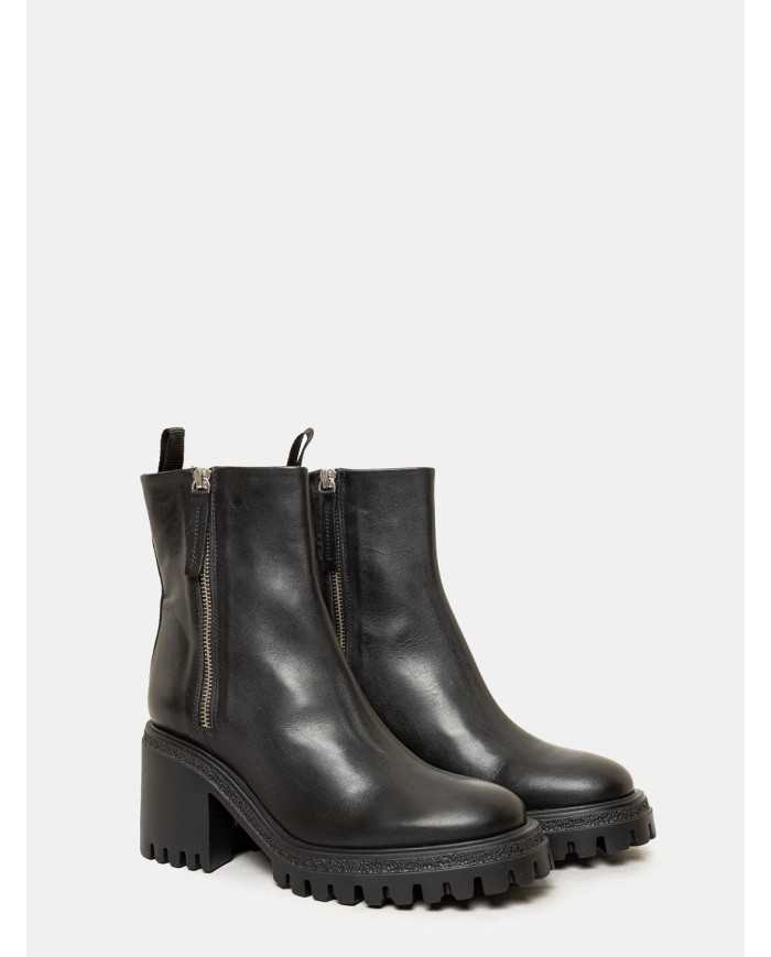 HALMANERA Anfibio in pelle con zip laterale